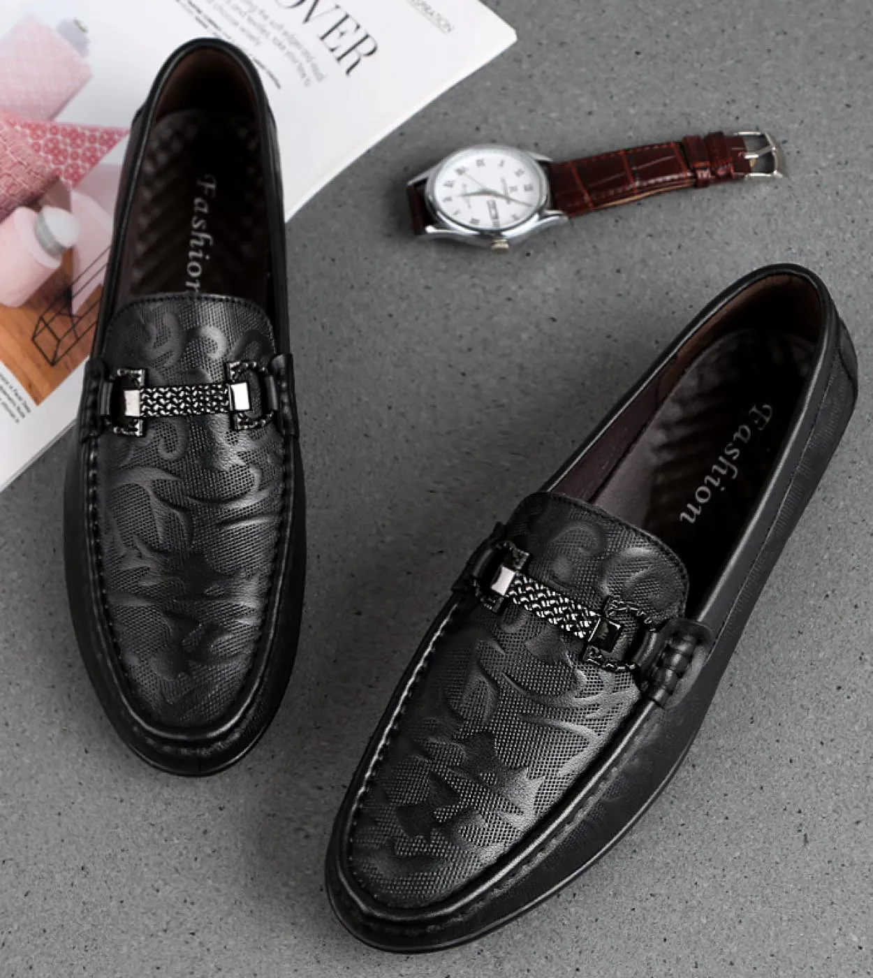 Scarpe in vera pelle di alta qualità Mocassini da uomo Morbidi e comodi Scarpe da lavoro da uomo Scarpe casual piatte Uomo di ma
