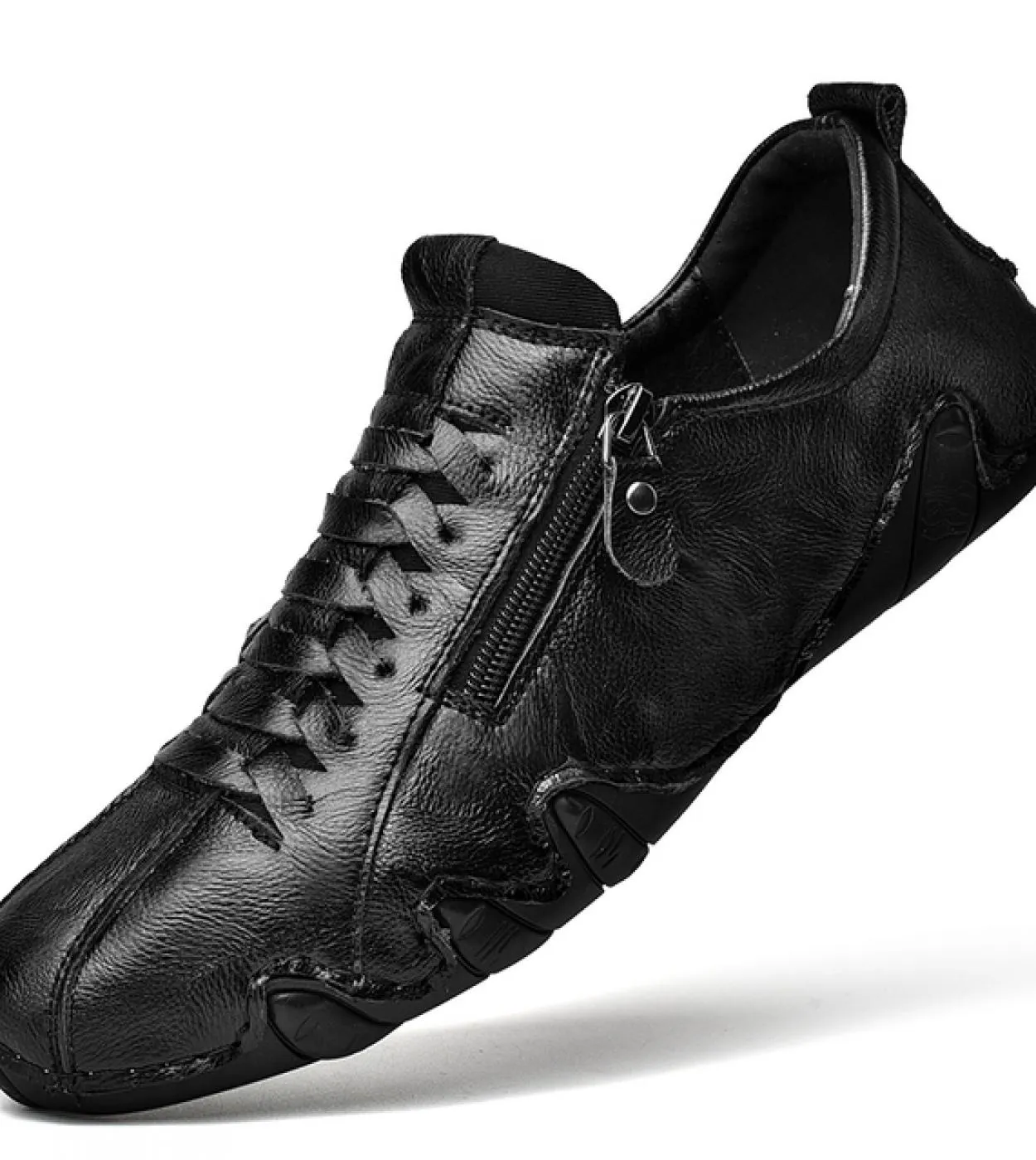 Scarpe sportive da esterno bianche Scarpe da uomo in pelle di moda Mocassini casual da uomo Scarpe comode da uomo piatte Guida a