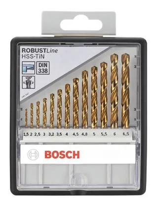 Set punte per trapano Bosch in HSS-Tin, Ø da 1.5mm a 6.5mm, 13 pezzi