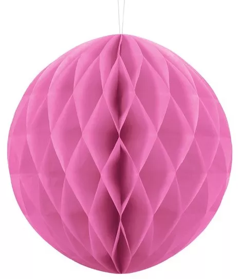 Sfera decorativa a nido d'ape in rosa 30 cm