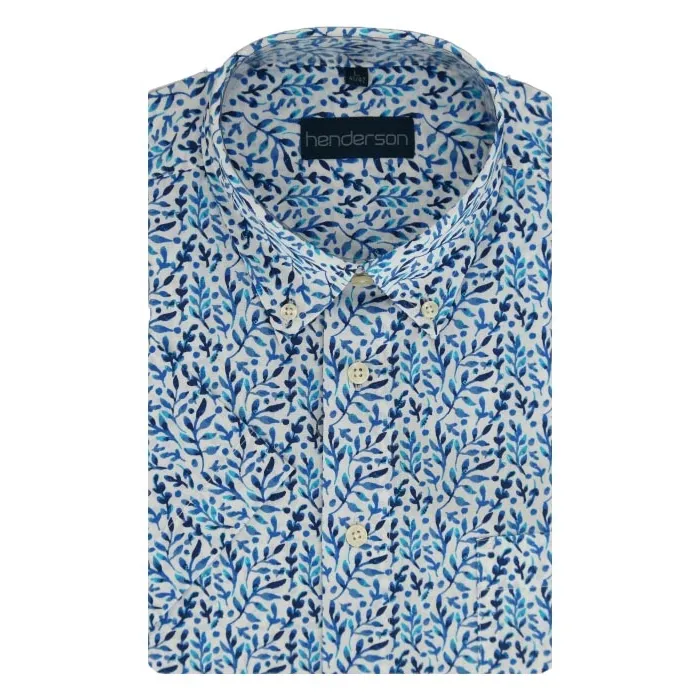 Shirt Henderson a manicotto corto azzurro