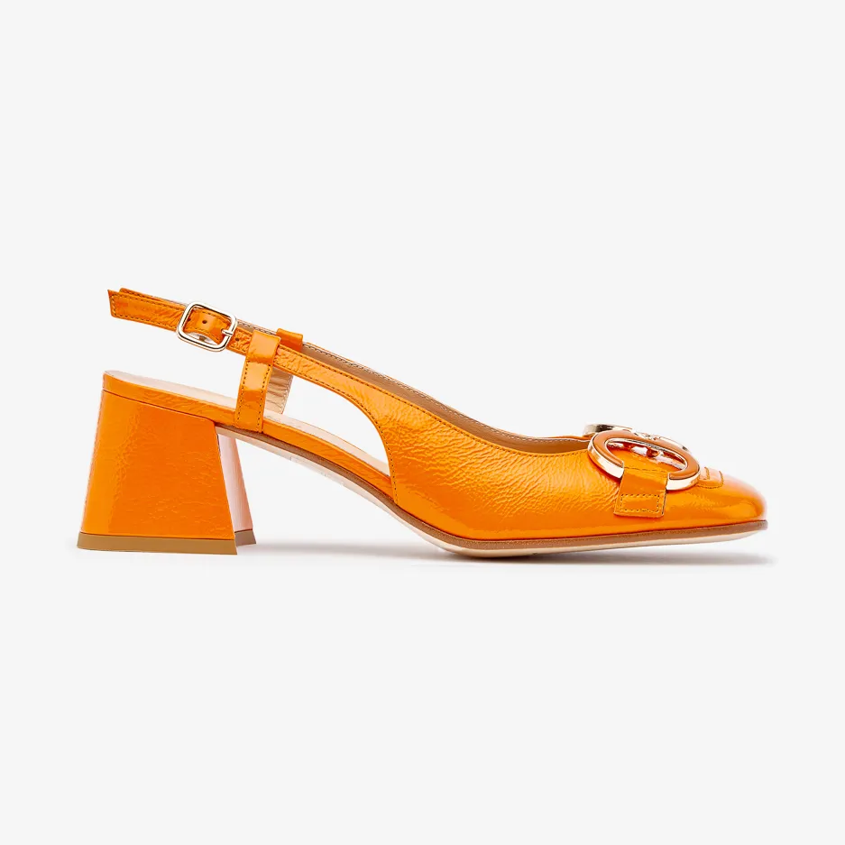 Slingback Arancio con Morsetto