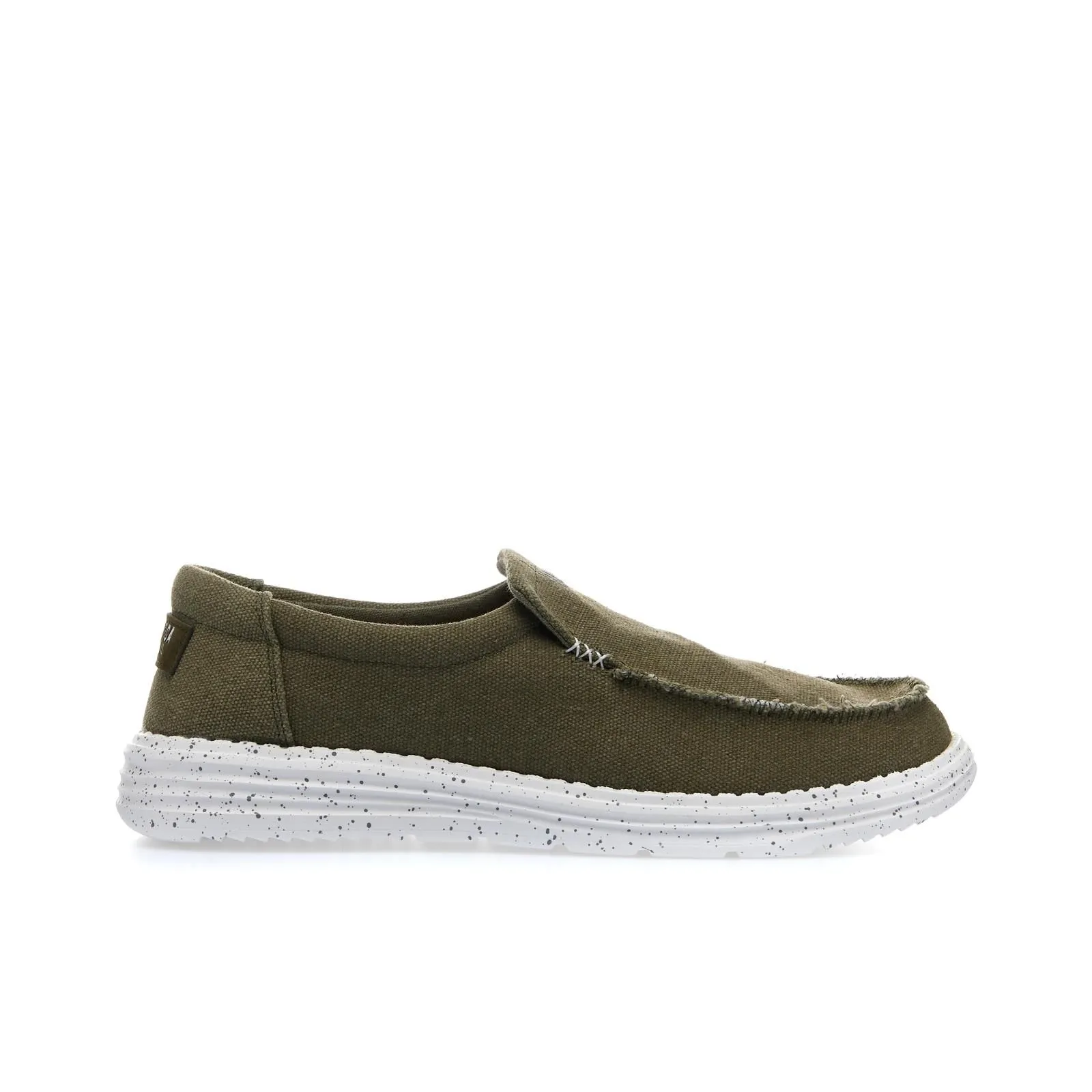 Slip on verdi tessuto da uomo