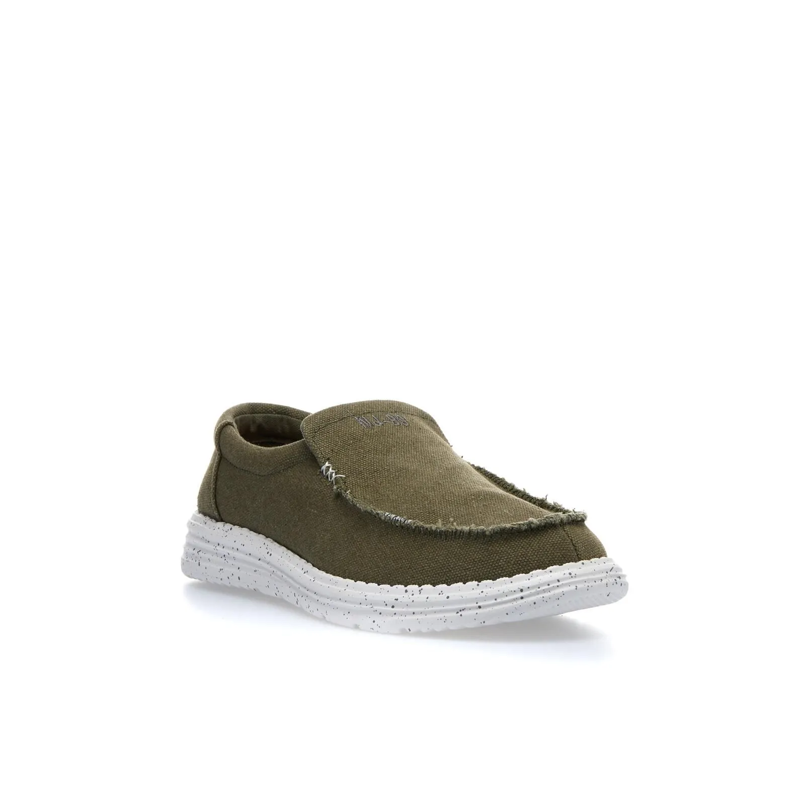 Slip on verdi tessuto da uomo
