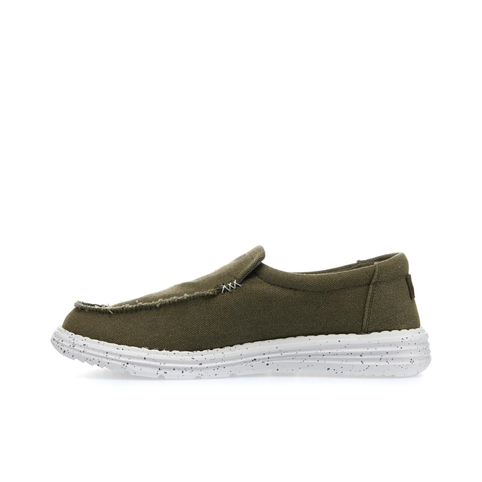 Slip on verdi tessuto da uomo