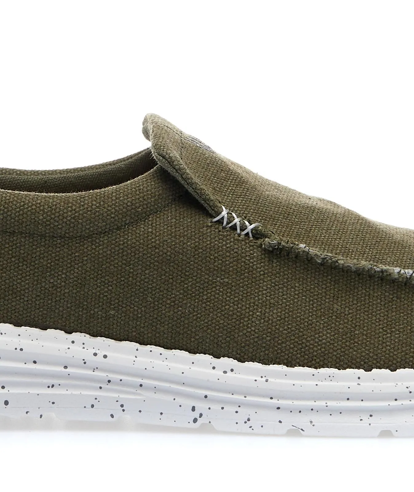 Slip on verdi tessuto da uomo