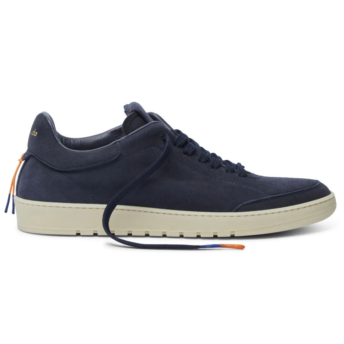 Sneaker Barracuda Guga vintage navy in camoscio sfoderato