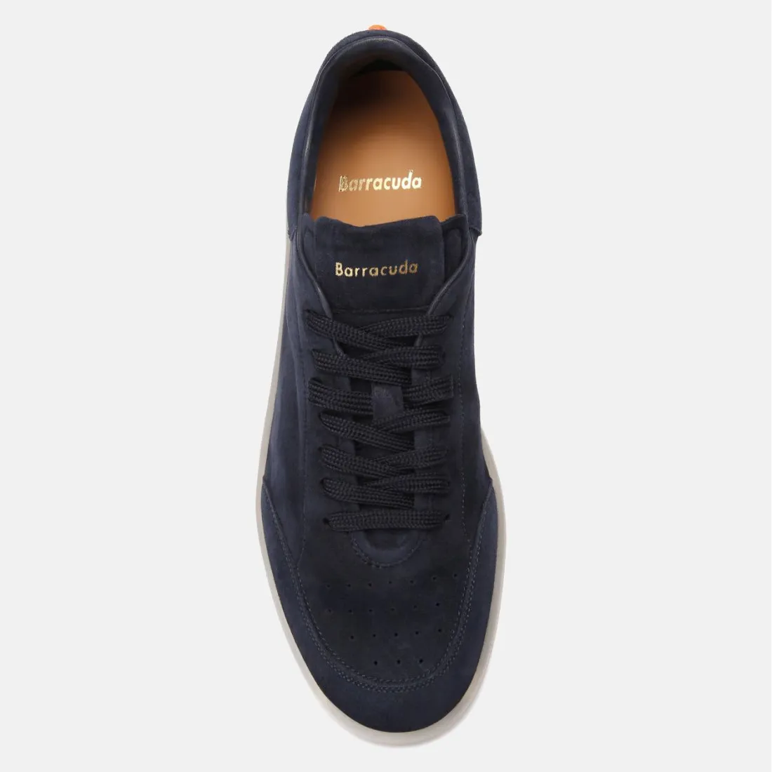 Sneaker Barracuda Guga vintage navy in camoscio sfoderato