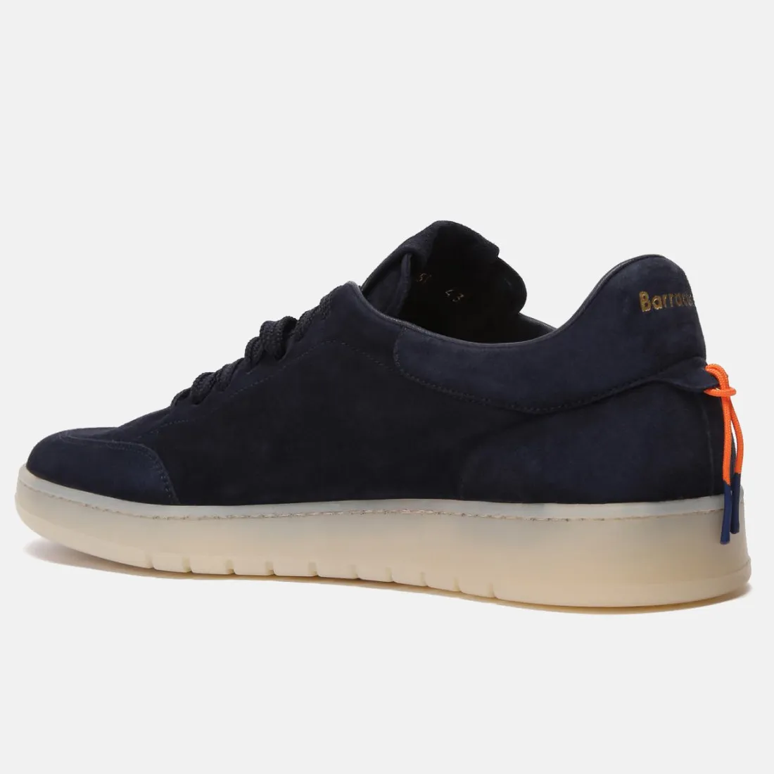 Sneaker Barracuda Guga vintage navy in camoscio sfoderato