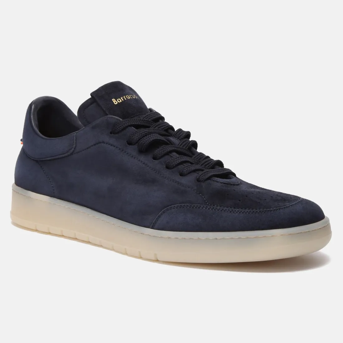 Sneaker Barracuda Guga vintage navy in camoscio sfoderato