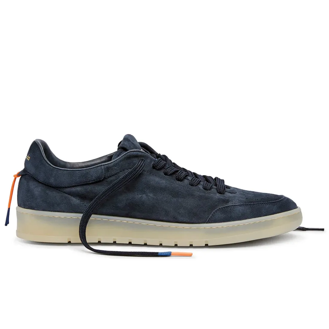 Sneaker Barracuda Guga vintage navy in camoscio sfoderato