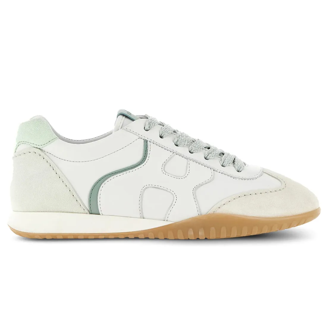 Sneaker da donna Hogan Olympia-Z bianco e verde acqua