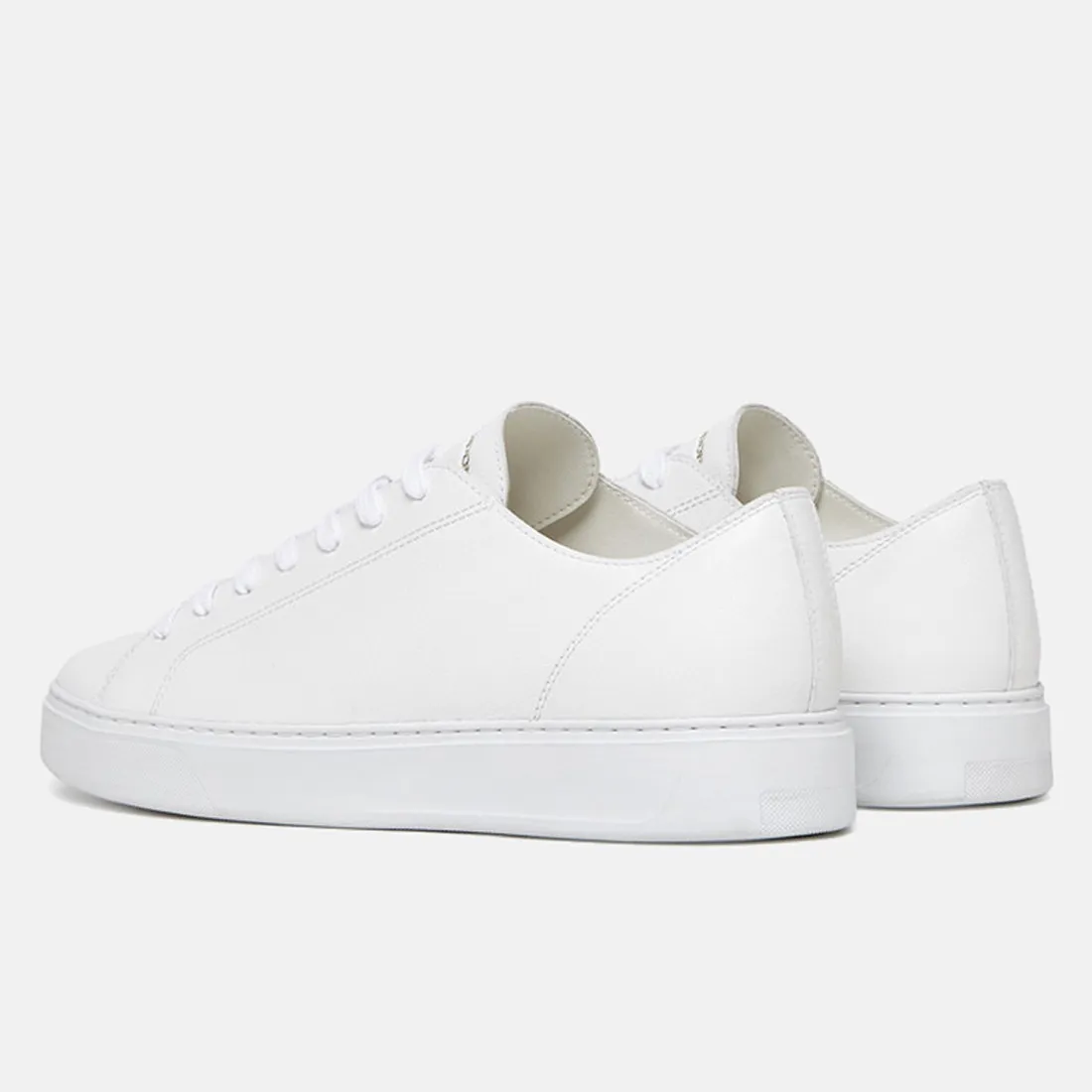 Sneaker da uomo Crime London Raw Cut bianca in pelle