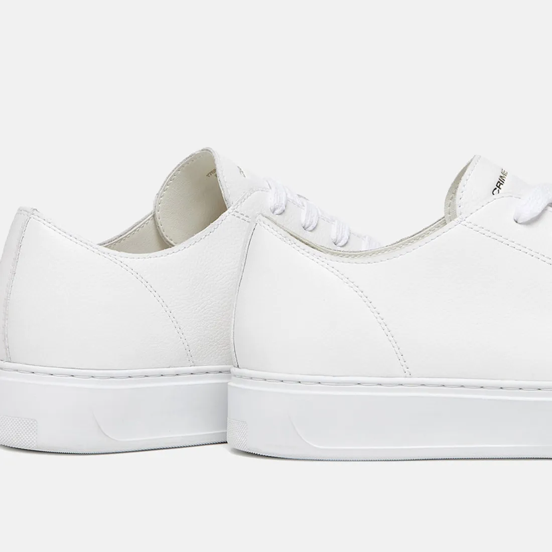 Sneaker da uomo Crime London Raw Cut bianca in pelle