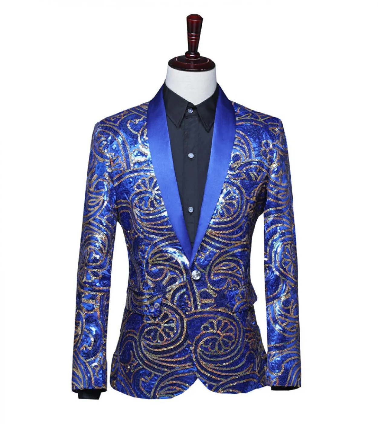 Stage Performer Giacca da uomo con paillettes Giacca da giacca da uomo Giacca da uomo con paillettes