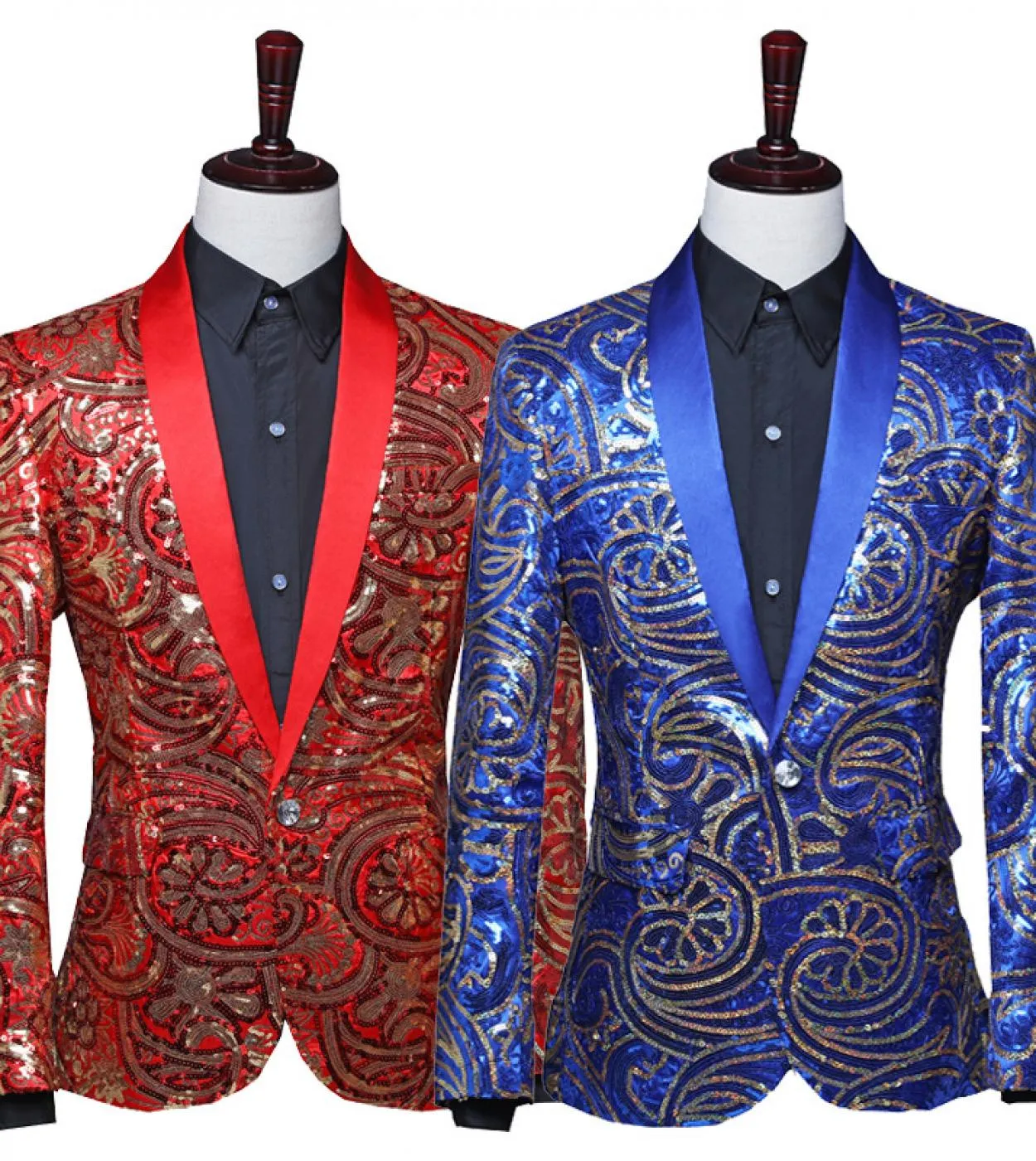 Stage Performer Giacca da uomo con paillettes Giacca da giacca da uomo Giacca da uomo con paillettes