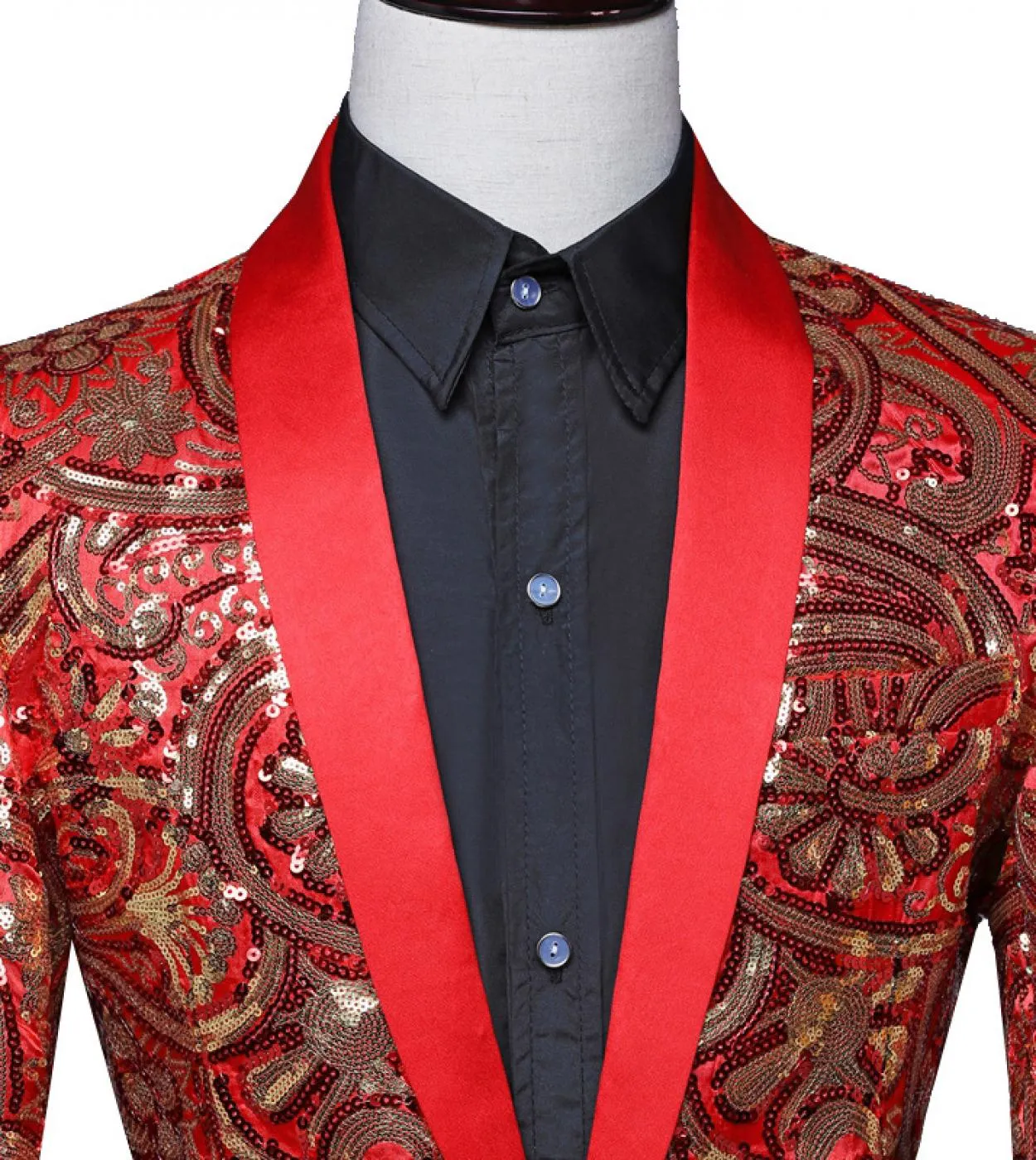 Stage Performer Giacca da uomo con paillettes Giacca da giacca da uomo Giacca da uomo con paillettes