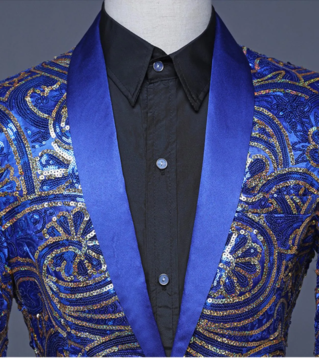 Stage Performer Giacca da uomo con paillettes Giacca da giacca da uomo Giacca da uomo con paillettes
