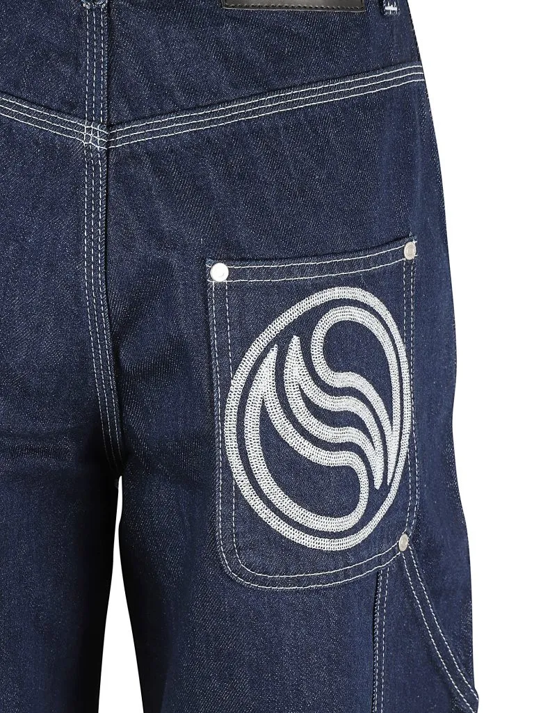 STELLA McCARTNEYDark Blue S-Wave Cargo Jeans Dark blue