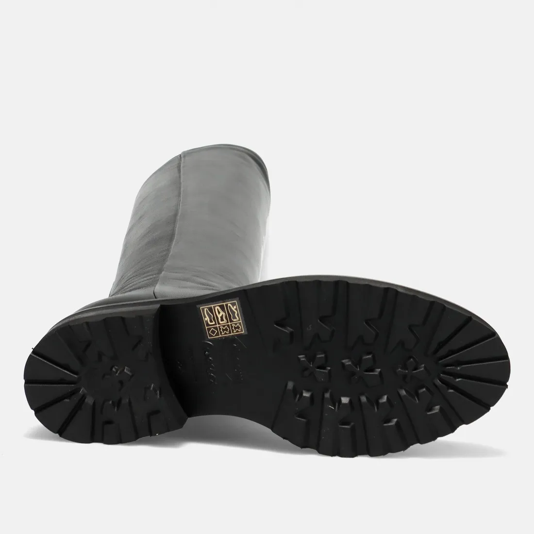 Stivale Lorenzo Masiero in nappa nero con gambale stretch