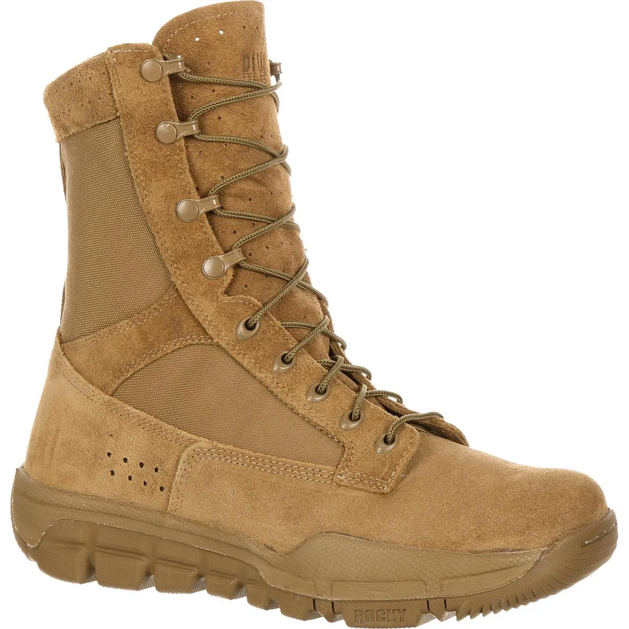 Stivale militare commerciale leggero Rocky marrone coyote