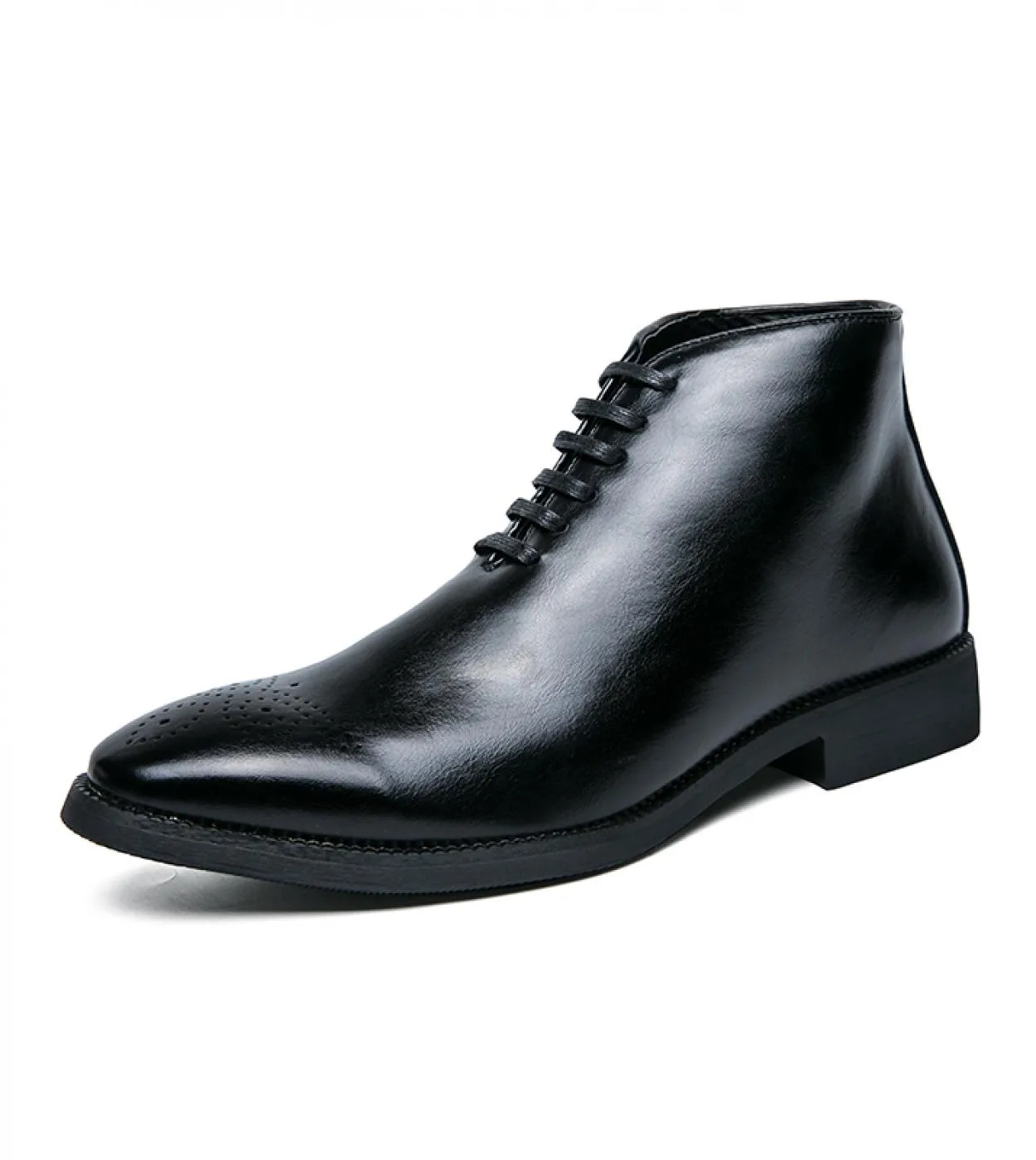 Stivaletti da uomo Brock Carving Moda marrone punk per uomo Stivaletti casual in pelle stile street Uomo a punta Marca famosa Sh