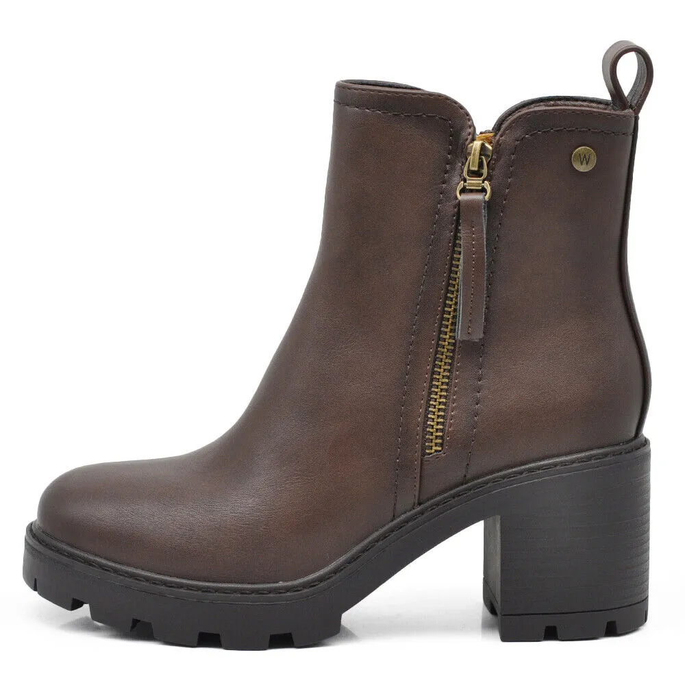 Stivaletti Tronchetti Da Donna Tacco Medio Cavilgia Platform Cerniera 6649