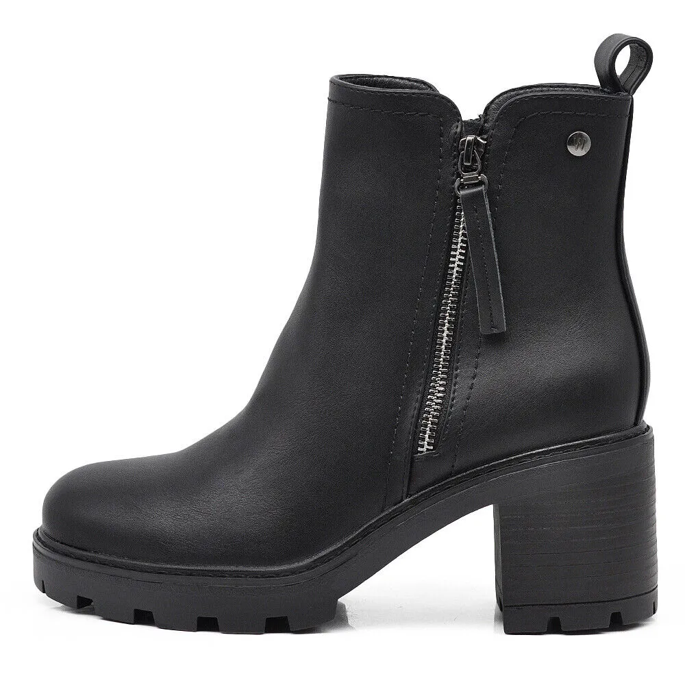 Stivaletti Tronchetti Da Donna Tacco Medio Cavilgia Platform Cerniera 6649