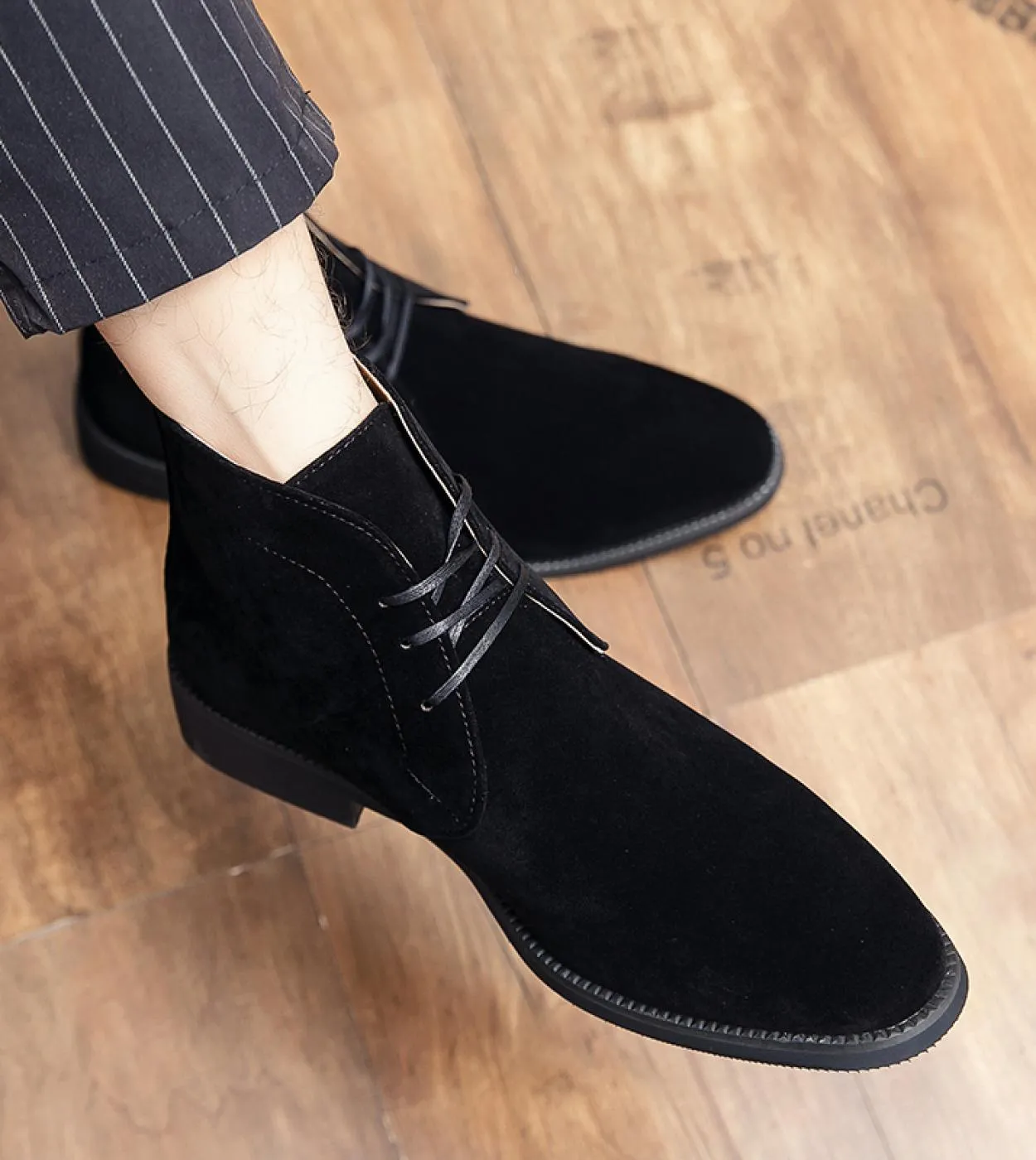 Stivali Chelsea invernali Stivali da uomo Finta pelle scamosciata Tinta unita Classico Business Casual Versatile Stile britannic