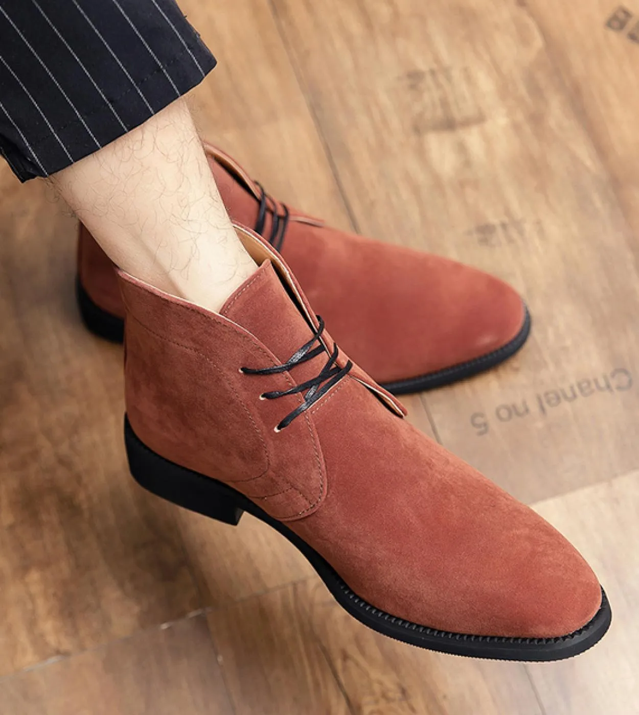 Stivali Chelsea invernali Stivali da uomo Finta pelle scamosciata Tinta unita Classico Business Casual Versatile Stile britannic