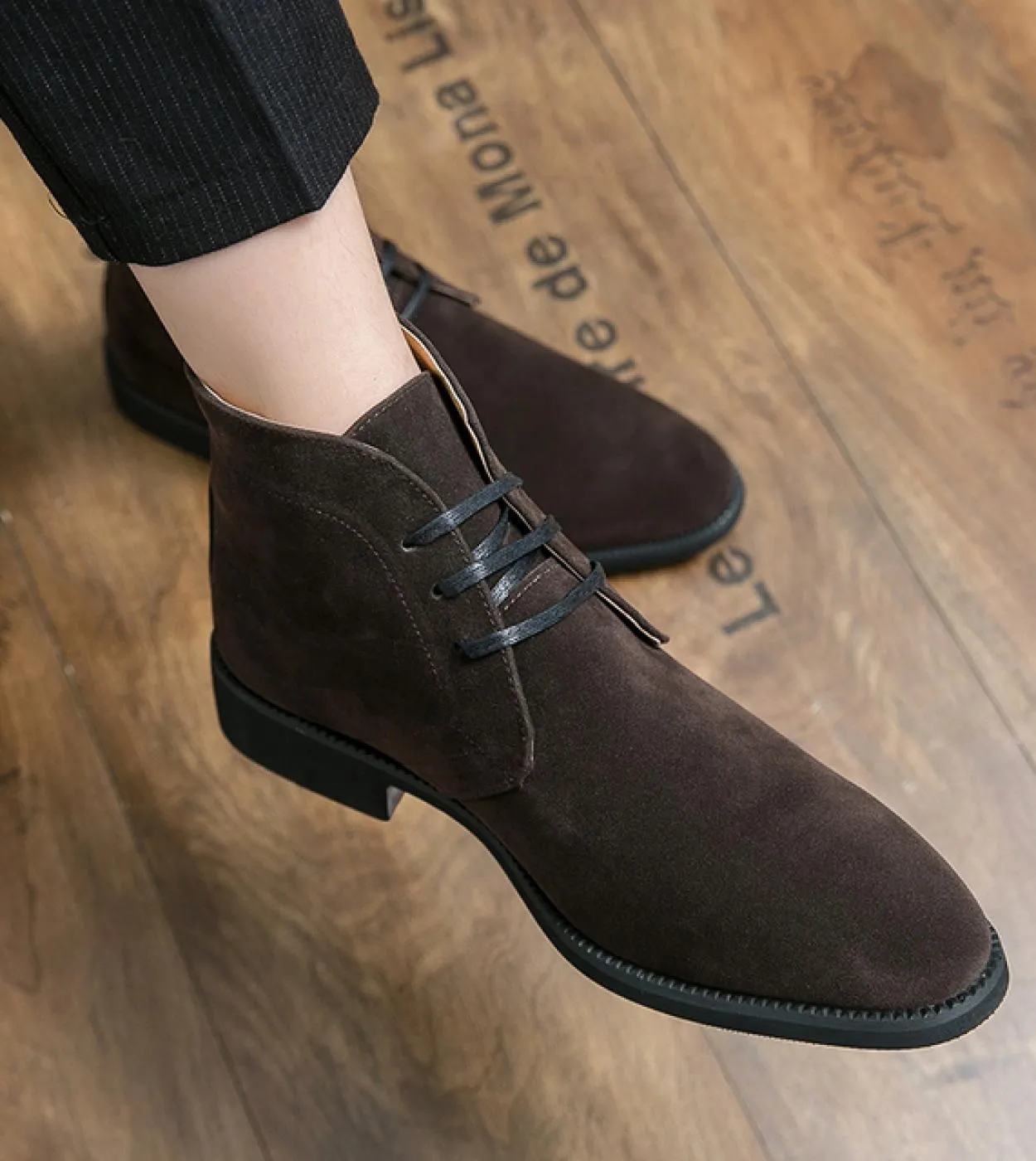 Stivali Chelsea invernali Stivali da uomo Finta pelle scamosciata Tinta unita Classico Business Casual Versatile Stile britannic