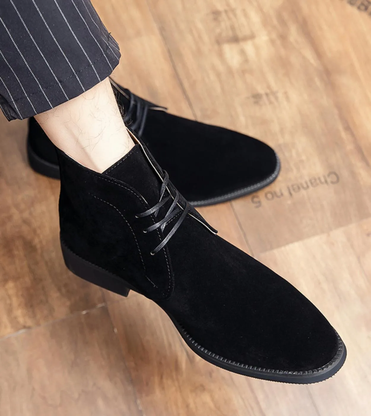 Stivali Chelsea invernali Stivali da uomo Finta pelle scamosciata Tinta unita Classico Business Casual Versatile Stile britannic