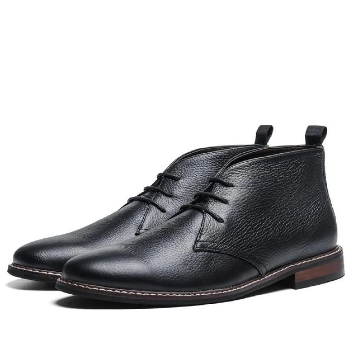Stivali Chukka / Turf in pelle retrò classici da uomo Stivaletti alla moda da uomo Stivaletti corti con lacci da uomo Scarpe alt