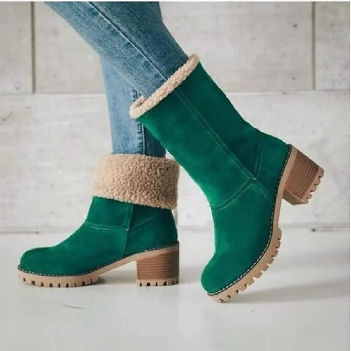 Stivali da neve caldi in pelliccia invernale da donna Stivaletti caldi da donna Stivaletti Scarpe comode Taglie forti 35 43 Stiv
