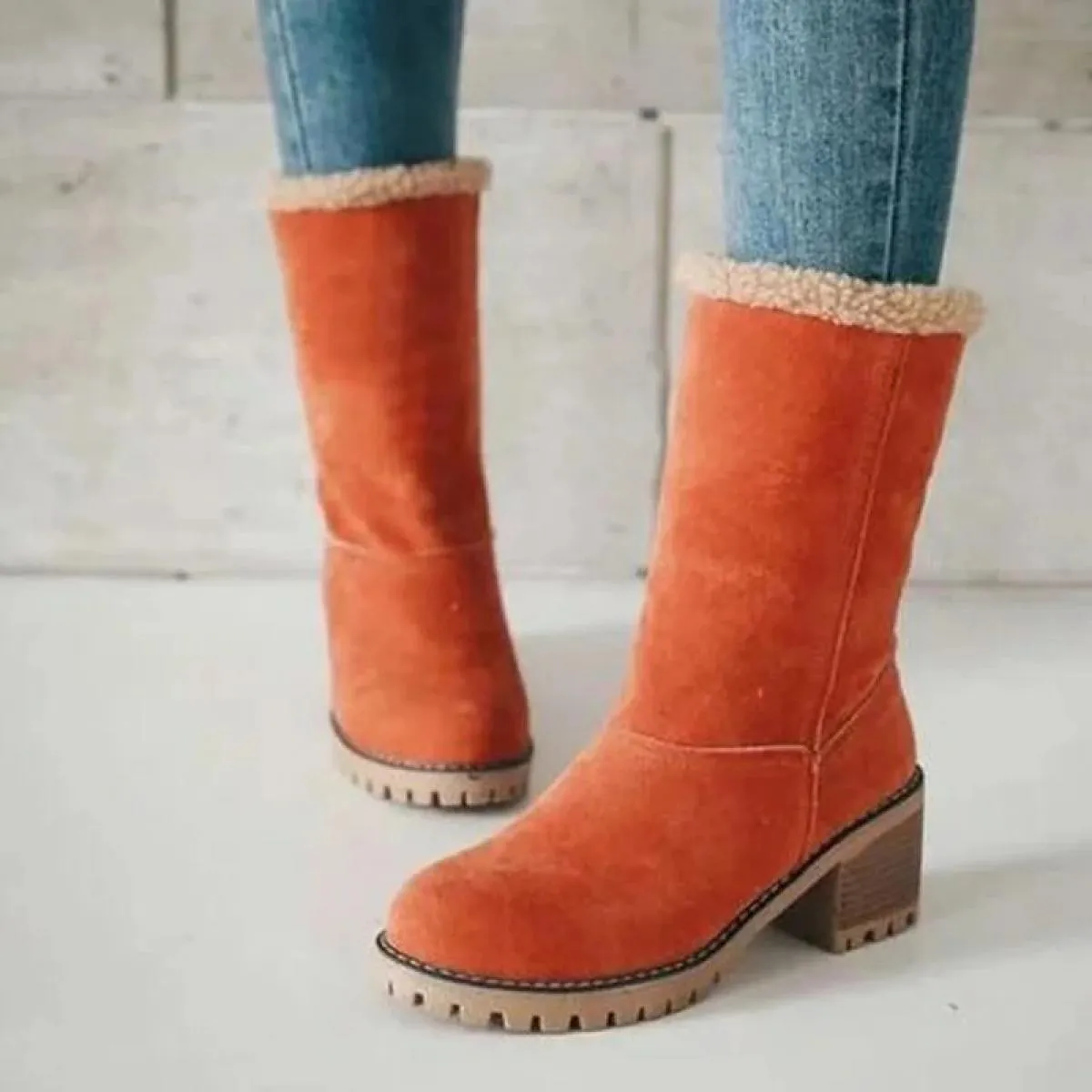 Stivali da neve caldi in pelliccia invernale da donna Stivaletti caldi da donna Stivaletti Scarpe comode Taglie forti 35 43 Stiv