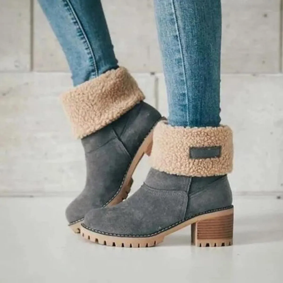 Stivali da neve caldi in pelliccia invernale da donna Stivaletti caldi da donna Stivaletti Scarpe comode Taglie forti 35 43 Stiv