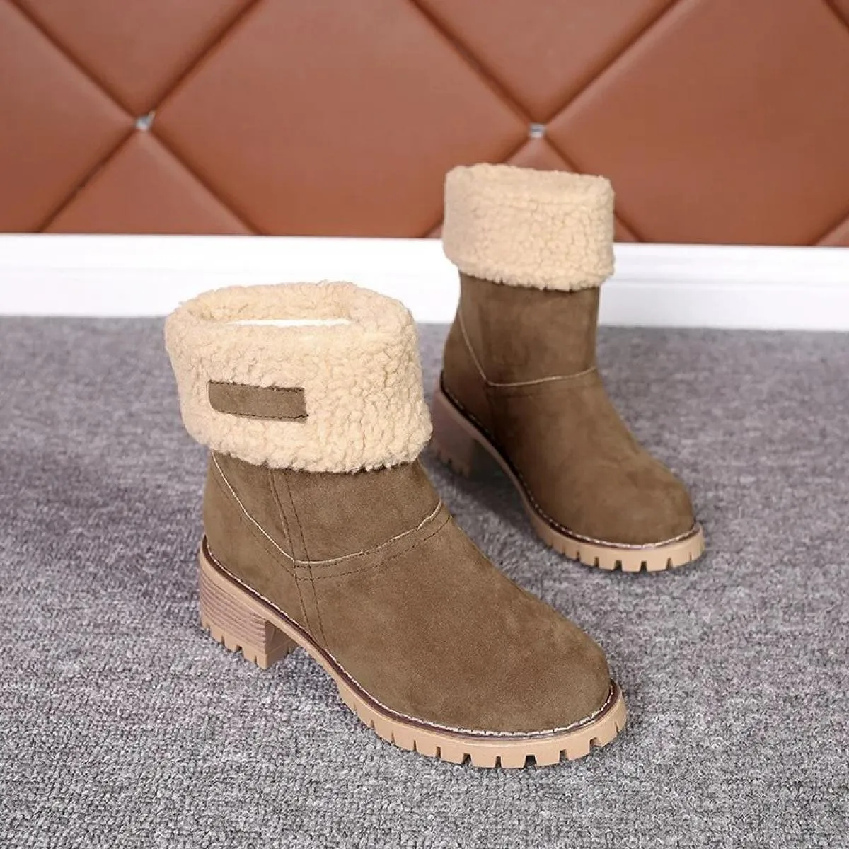 Stivali da neve caldi in pelliccia invernale da donna Stivaletti caldi da donna Stivaletti Scarpe comode Taglie forti 35 43 Stiv