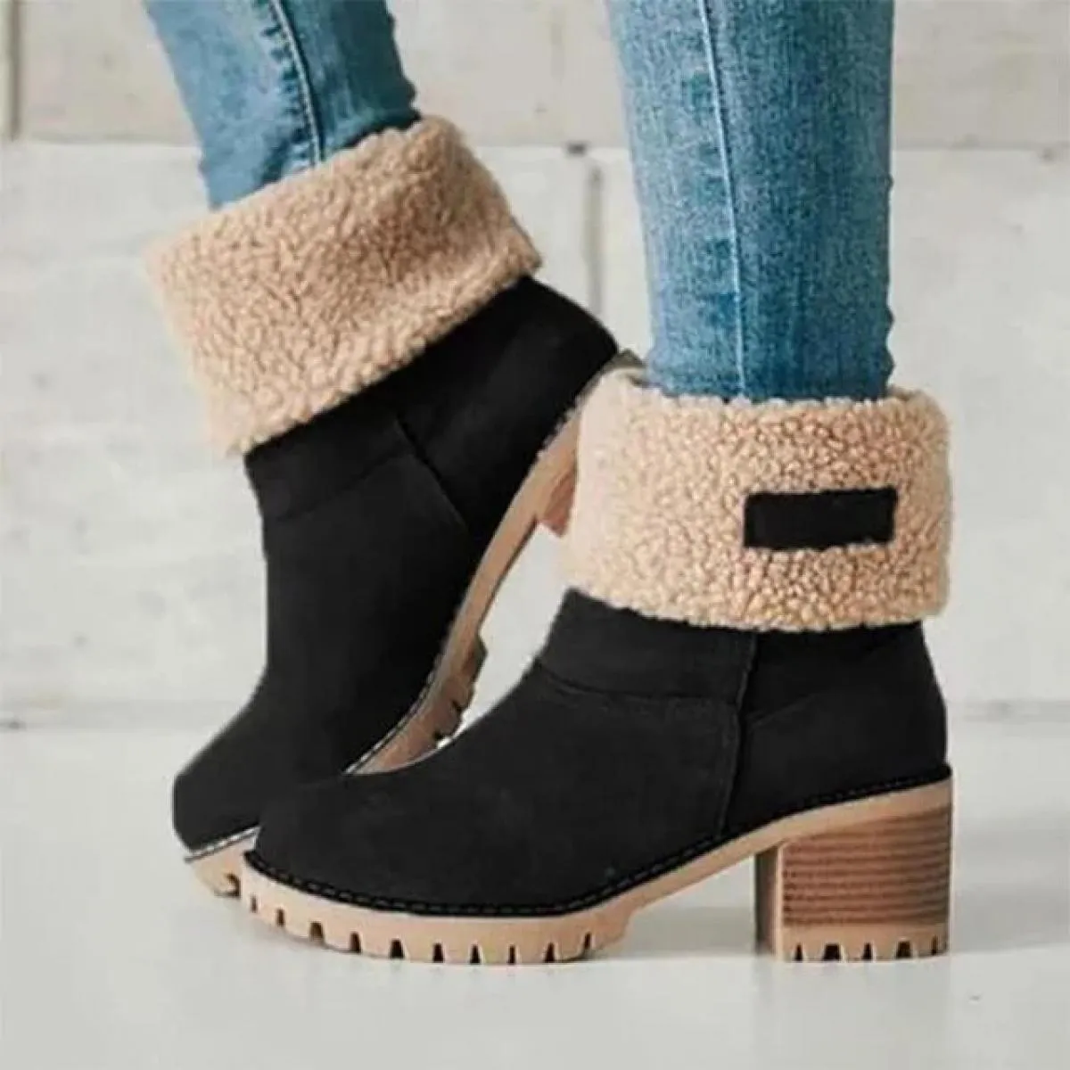Stivali da neve caldi in pelliccia invernale da donna Stivaletti caldi da donna Stivaletti Scarpe comode Taglie forti 35 43 Stiv