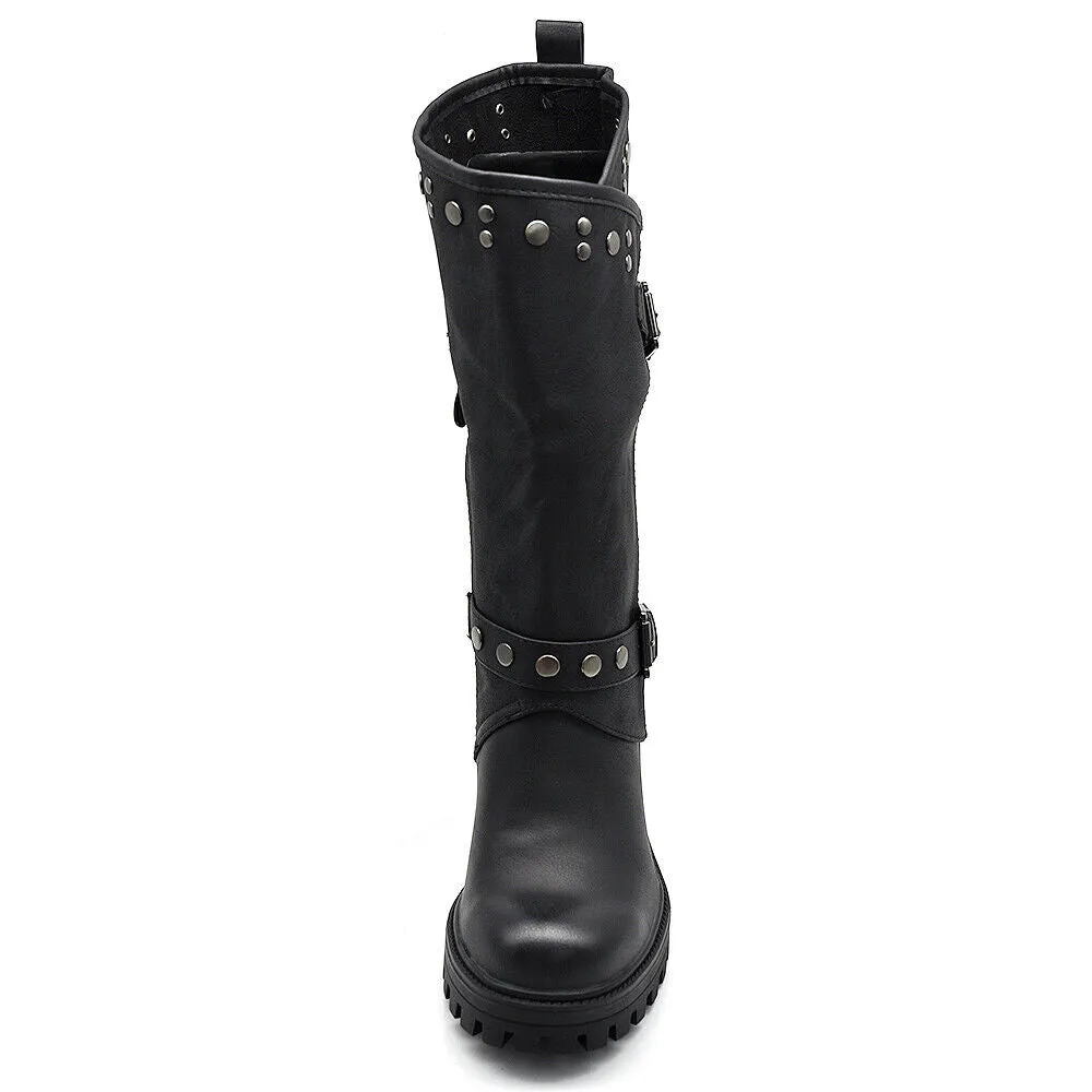 Stivali Stivaletti Tronchetti Primaverili Da Donna Tacco Plateau Platform G673