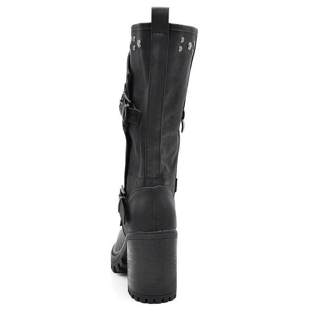 Stivali Stivaletti Tronchetti Primaverili Da Donna Tacco Plateau Platform G673