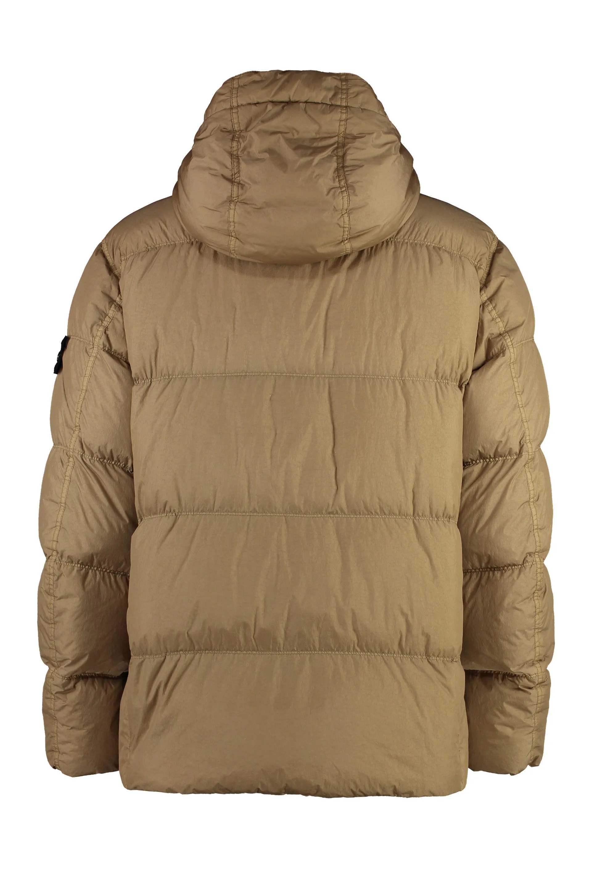 Stone Island Piumino in nylon con cappuccio