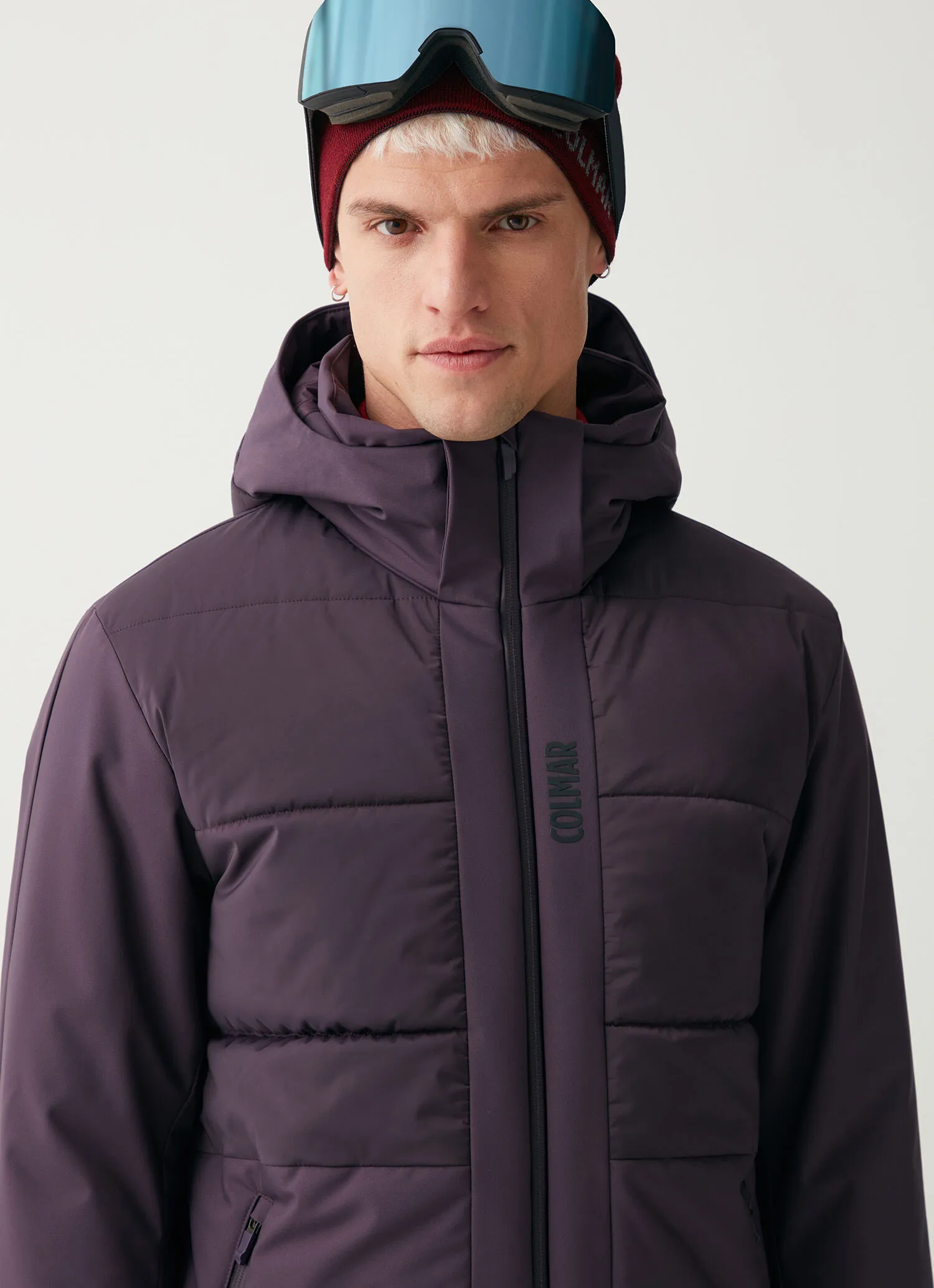 Stretch fabric ski jacket