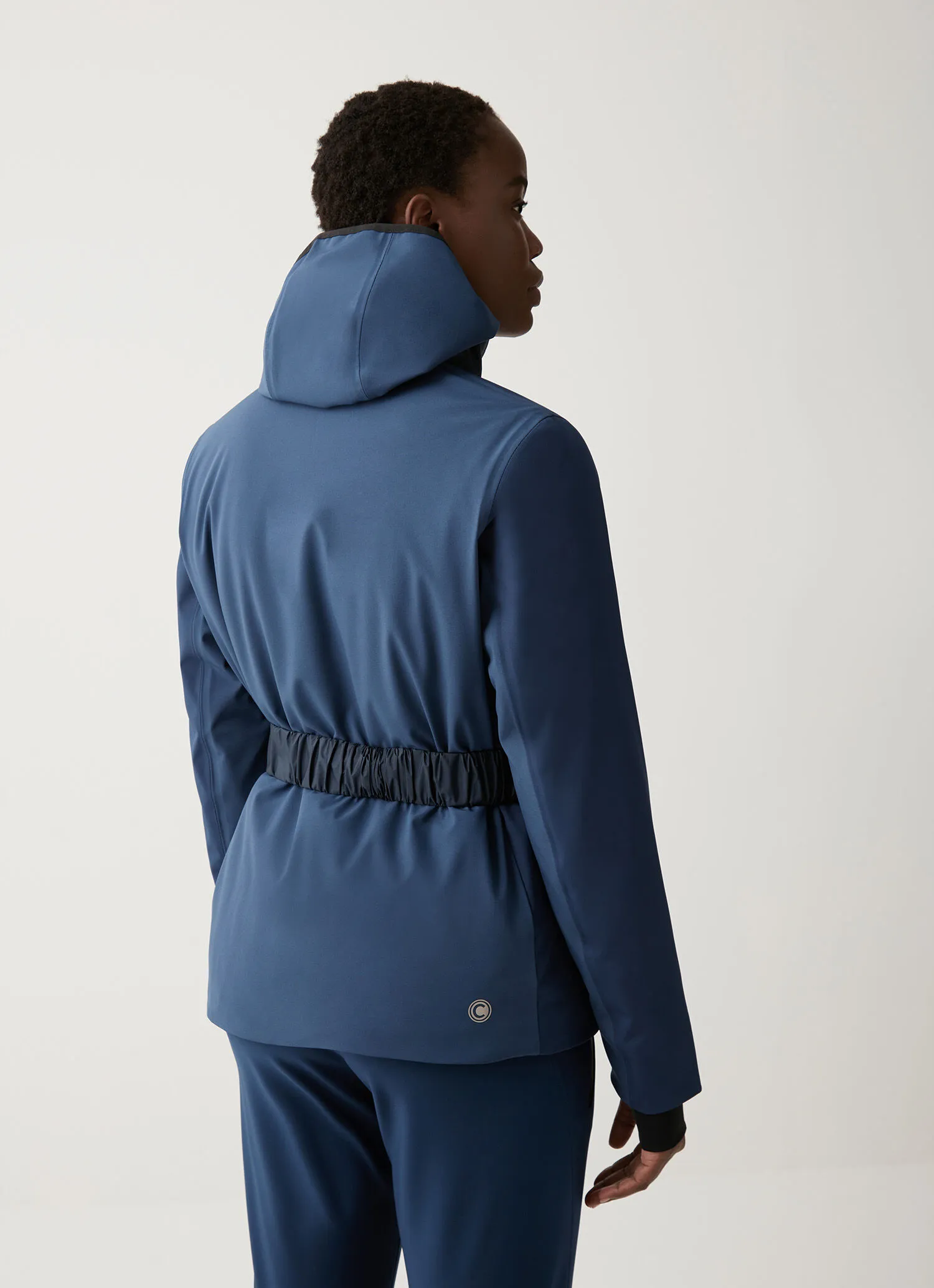Stretch ski jacket with elasticated waistband