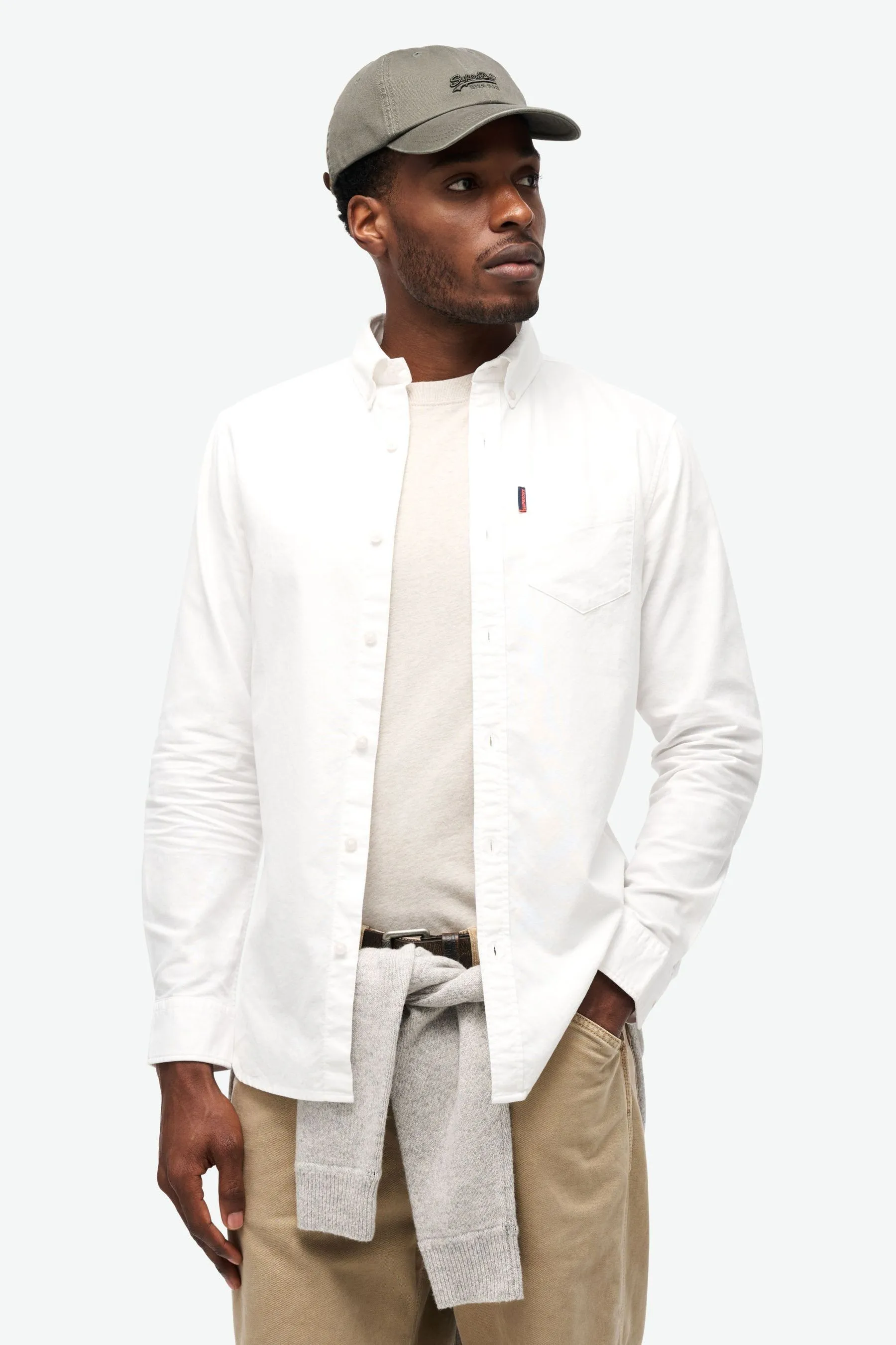 Superdry - Camicia a Oxford lunghe in cotone