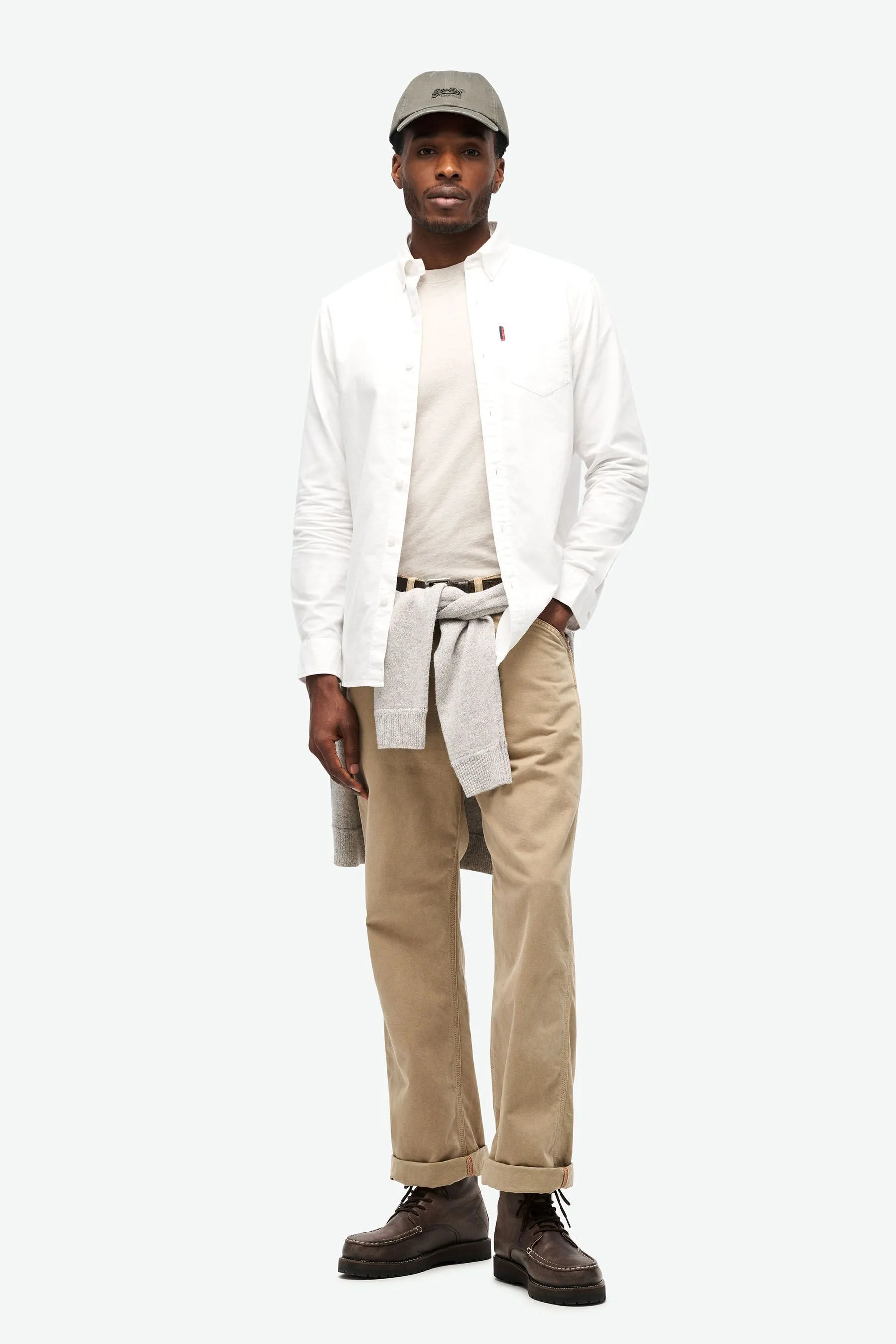 Superdry - Camicia a Oxford lunghe in cotone