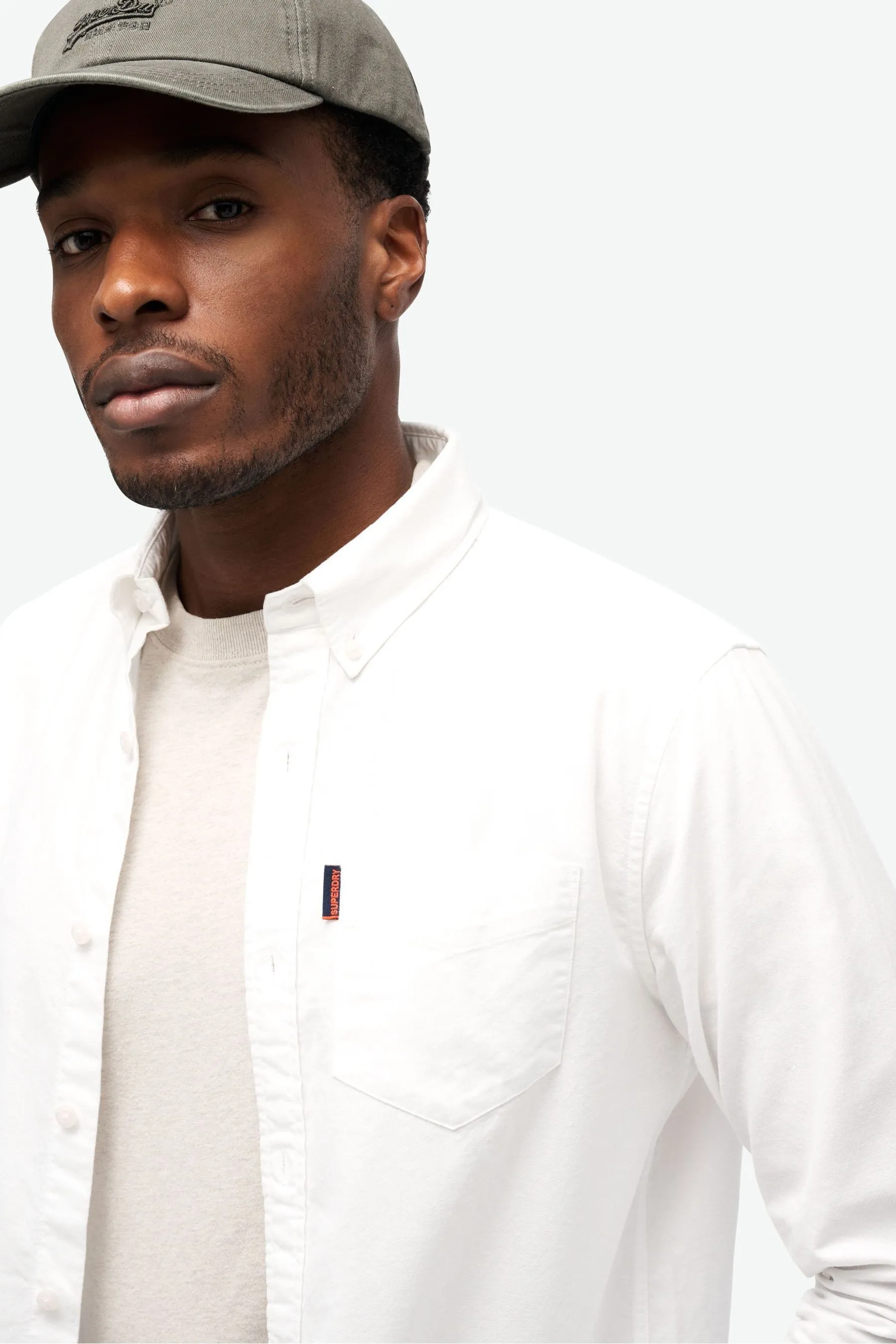 Superdry - Camicia a Oxford lunghe in cotone