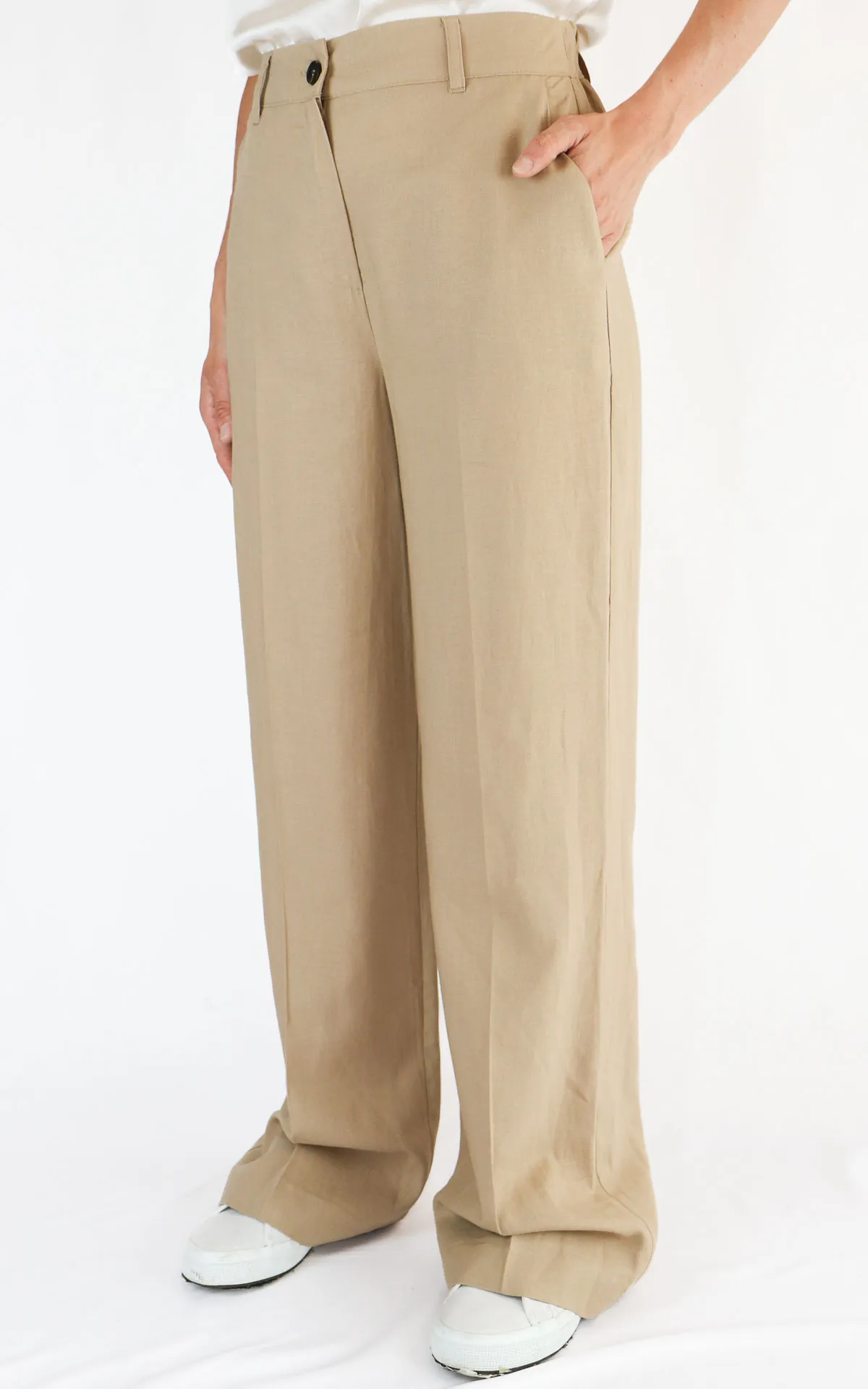 Susymix – pantalone lino – beige