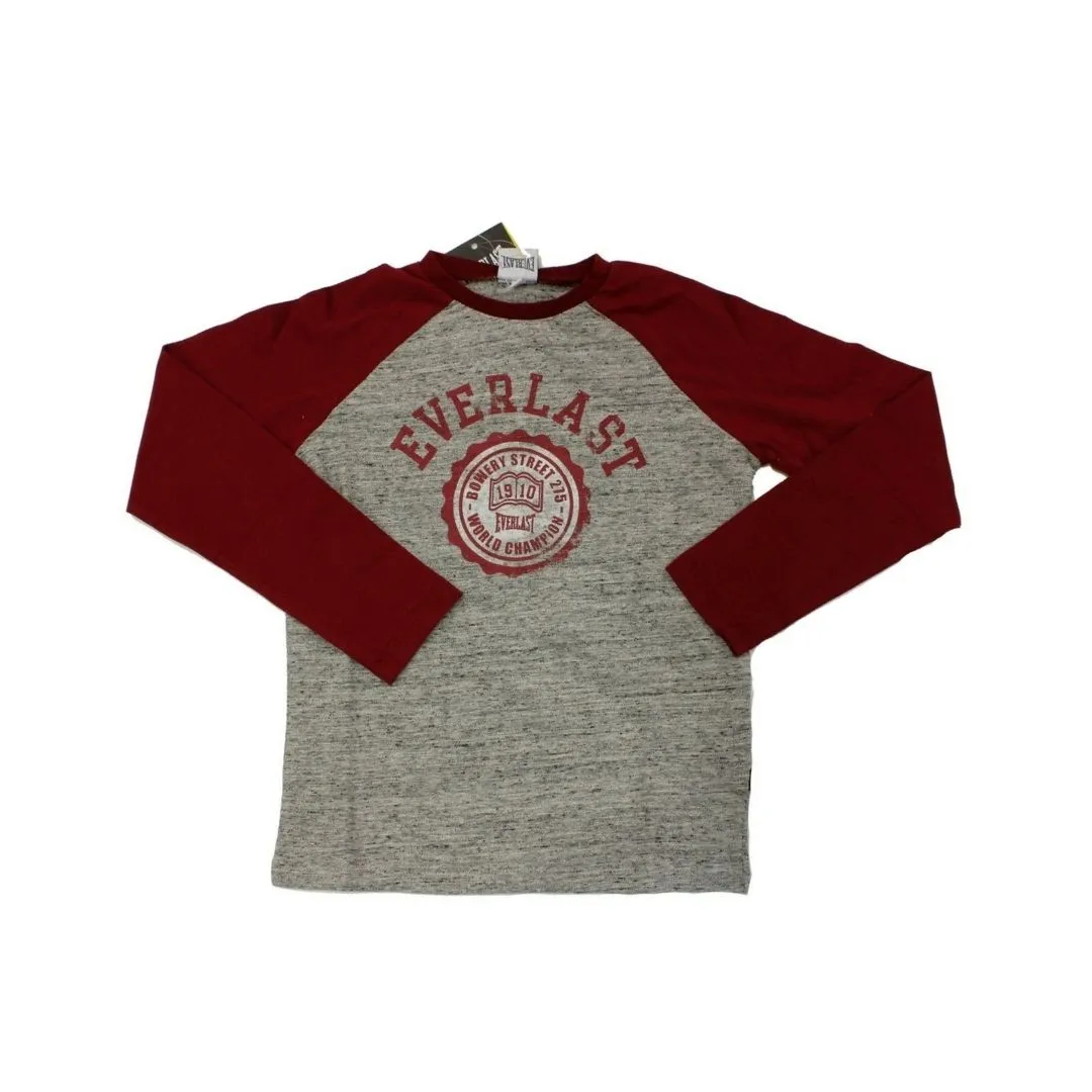 T-shirt manica lunga da bambino Everlast colore grigio