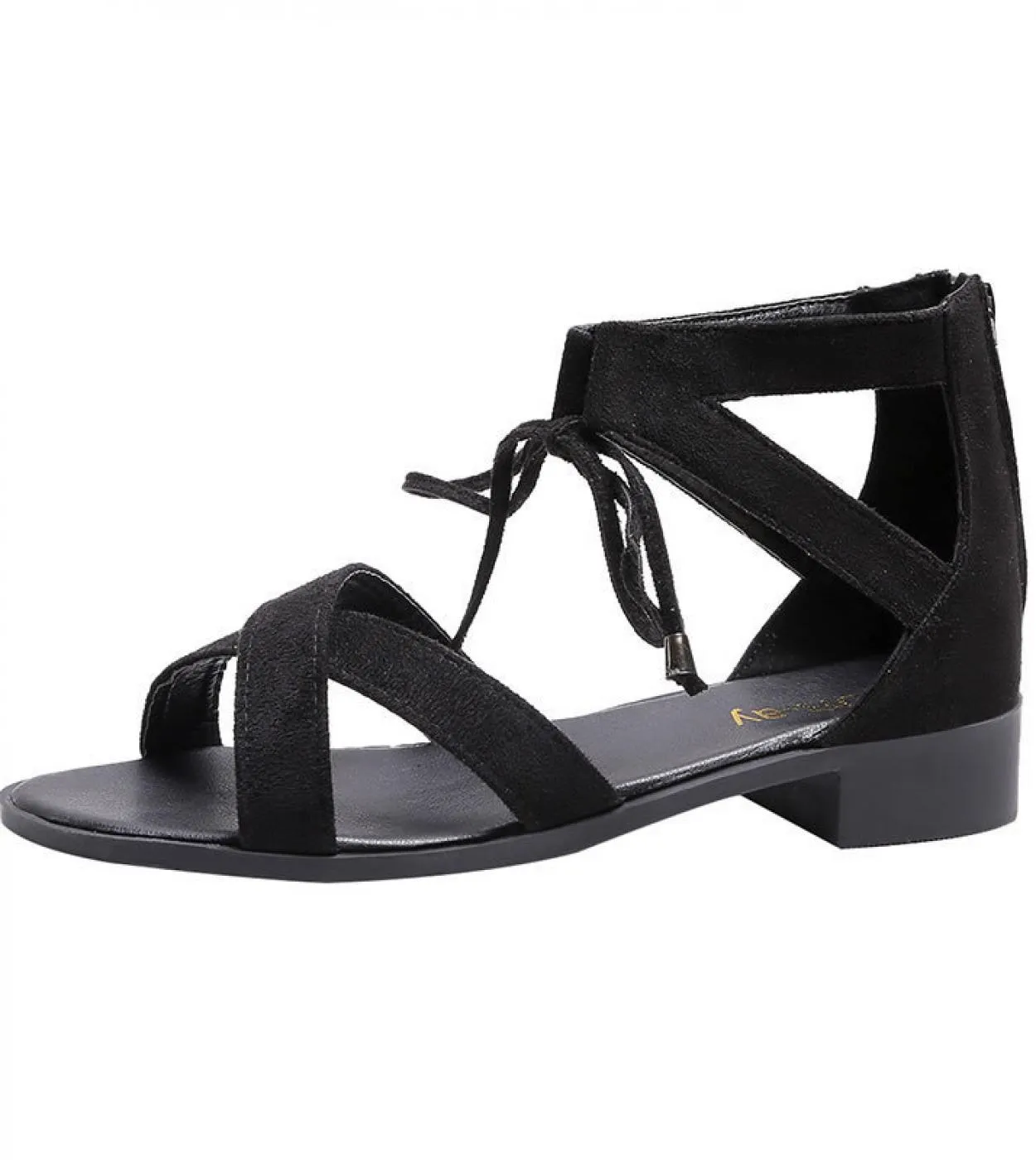 Taglia 35 36 37 38 39 40 41 Moda Sandali in pelle scamosciata con fiocco Abito per donna Comode scarpe estive Lowheeled Scarpe d