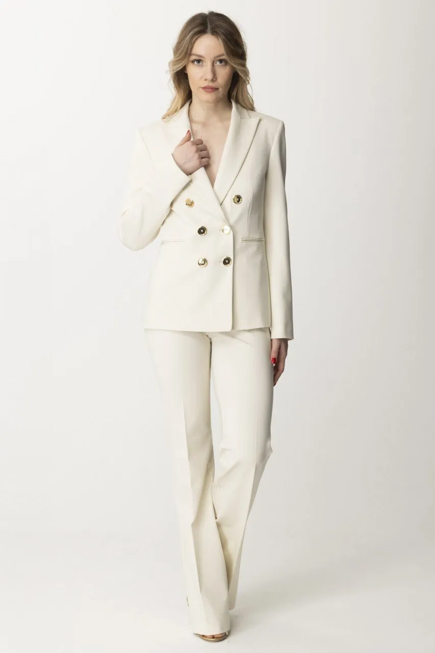 Tailleur giacca e pantalone ROSA FUMO BIANCO